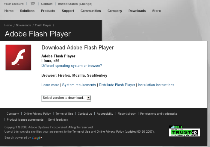 Flash Download Page